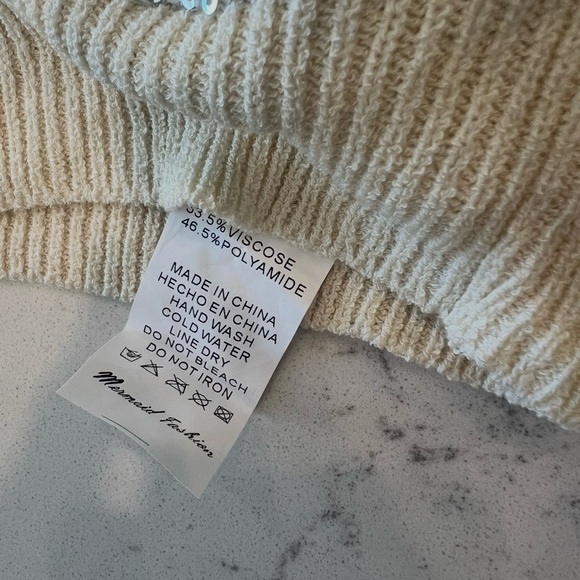 MERMAID FASHION sequin front delicate knit crop cardigan S/M L/XL combo sz - Picture 4 of 6